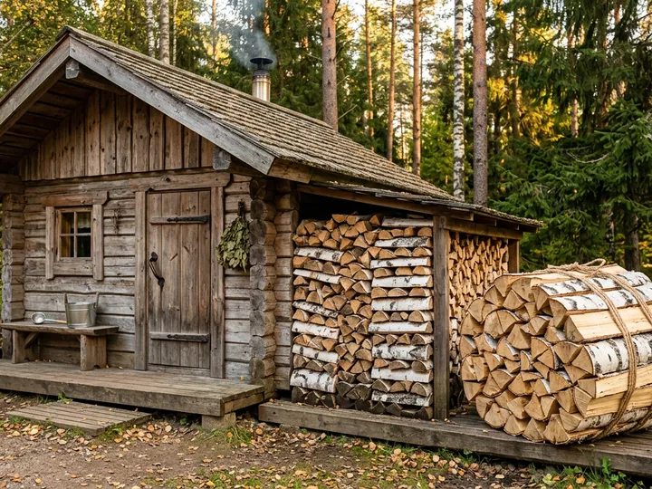Дровник под ключ — Зима